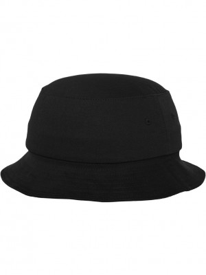 Шапка идиотка в черно Flexfit Cotton Twill Bucket Hat