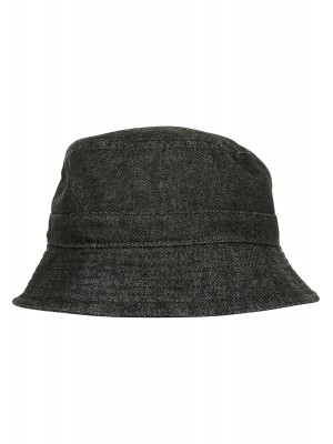 Дънкова шапка идиотка в черен цвят Denim Bucket Hat 