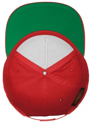 Шапка с козирка в червено Classic 5 Panel Snapback 