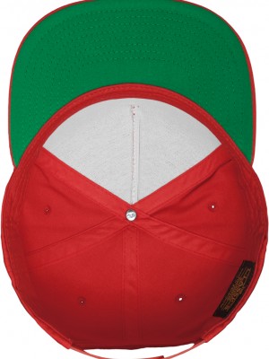 Шапка с козирка в червено Classic 5 Panel Snapback 