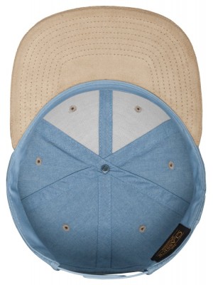 Шапка с козирка в синьо Chambray-Suede Snapback 