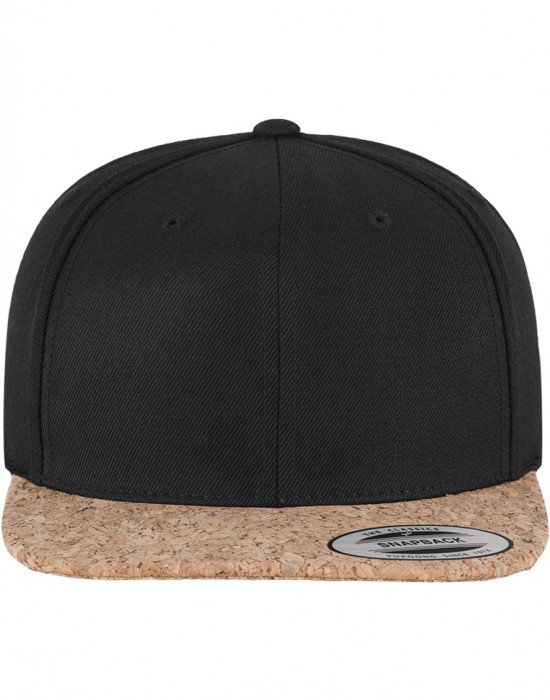 Шапка с козирка в черно Cork Snapback, Аксесоари - Lit.bg