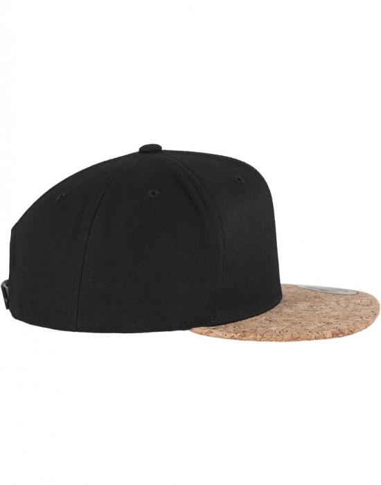 Шапка с козирка в черно Cork Snapback, Аксесоари - Lit.bg