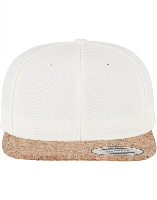 Шапка с козирка в бяло Cork Snapback, Аксесоари - Lit.bg