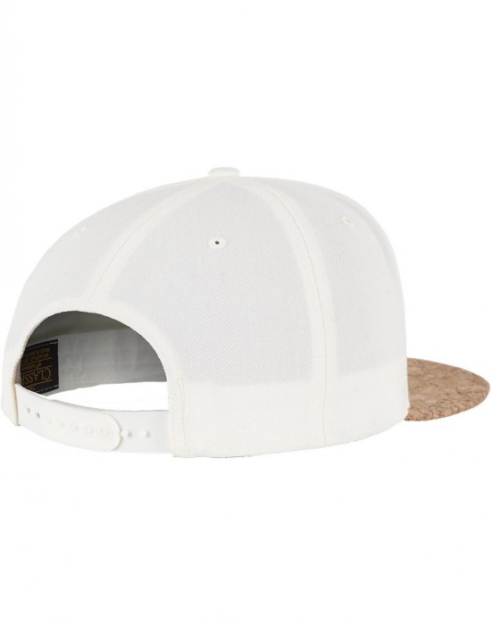 Шапка с козирка в бяло Cork Snapback, Аксесоари - Lit.bg