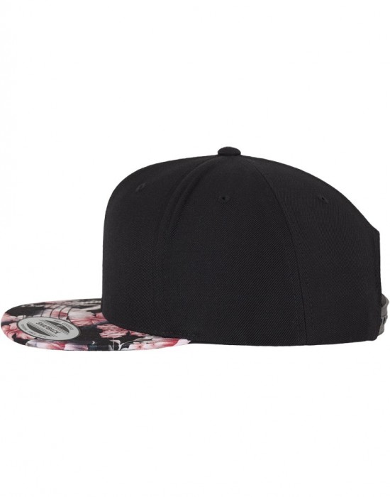Шапка с козирка в черно Floral Snapback, Аксесоари - Lit.bg