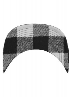 Шапка с козирка в черно Checked Flanell Peak Snapback 