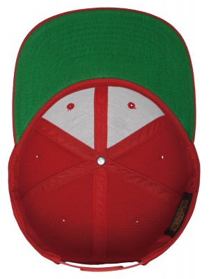 Шапка с козирка в червено Classic Snapback