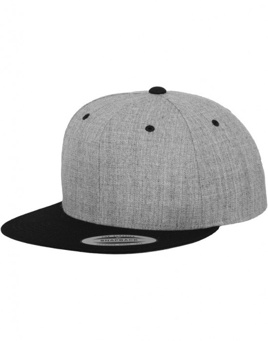 Сива шапка с козирка в черно Classic Snapback 2-Tone, Аксесоари - Lit.bg