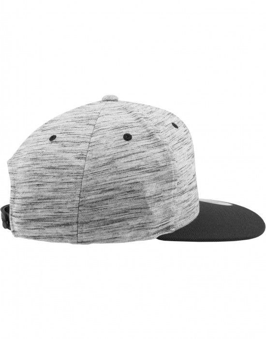 Шапка с козирка в сиво Stripes Melange Crown Snapback, Аксесоари - Lit.bg