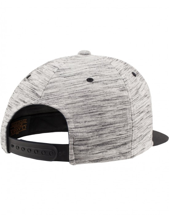 Шапка с козирка в сиво Stripes Melange Crown Snapback, Аксесоари - Lit.bg