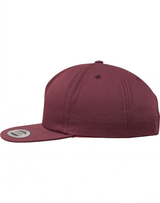 Шапка с козирка в бордо Unstructured 5-Panel Snapback, Аксесоари - Lit.bg