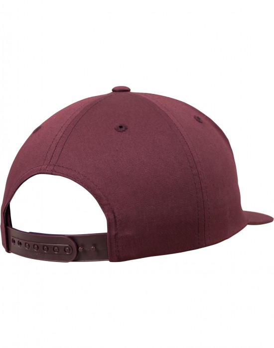 Шапка с козирка в бордо Unstructured 5-Panel Snapback, Аксесоари - Lit.bg