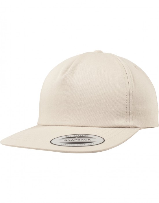 Шапка с козирка в бежово Unstructured 5-Panel Snapback, Аксесоари - Lit.bg