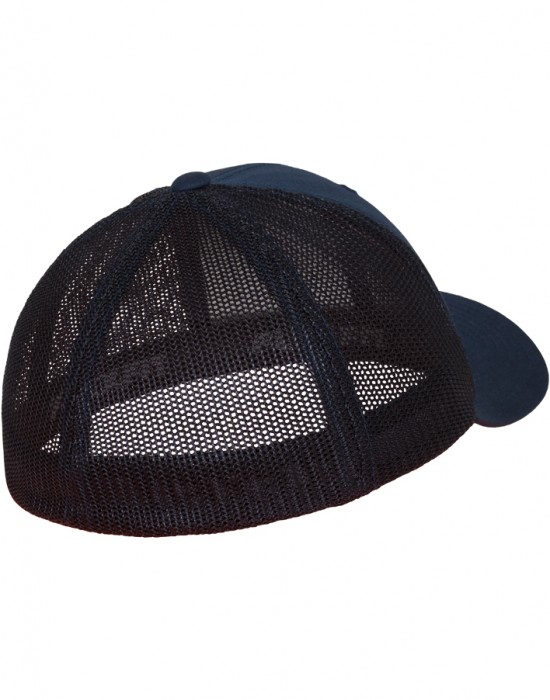 Шапка с козирка в синьо Flexfit Mesh Trucker, Аксесоари - Lit.bg