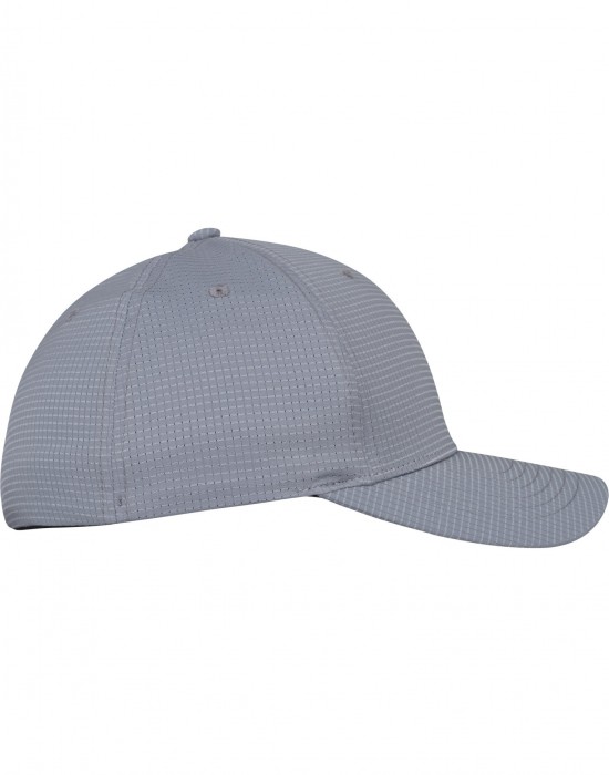 Шапка с козирка в сиво Flexfit Hydro-Grid Stretch Cap, Аксесоари - Lit.bg