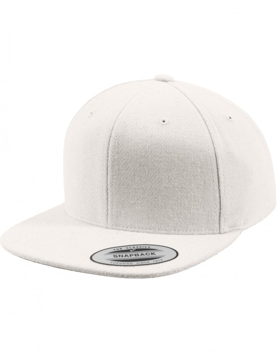 Шапка с козирка в бяло Melton Wool Snapback, Аксесоари - Lit.bg