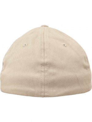 Шапка с козирка в бежово Flexfit Cotton Twill Dad Cap