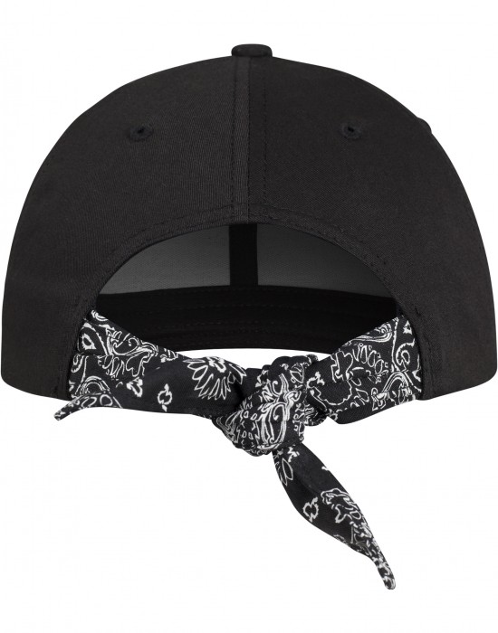 Шапка с козирка в черно Curved Bandana Tie Snapback, Аксесоари - Lit.bg