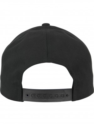 Шапка с козирка в черно 5-Panel Curved Classic Snapback 