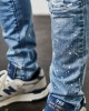 Мъжки дънки в светлосиньо C&S, модел Paneled Denim light blue/white, Мъже - Lit.bg