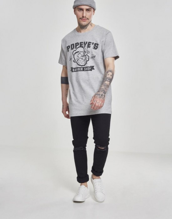 Мъжка сива тениска Merchcode Popeye Barber Shop, Мъже - Lit.bg