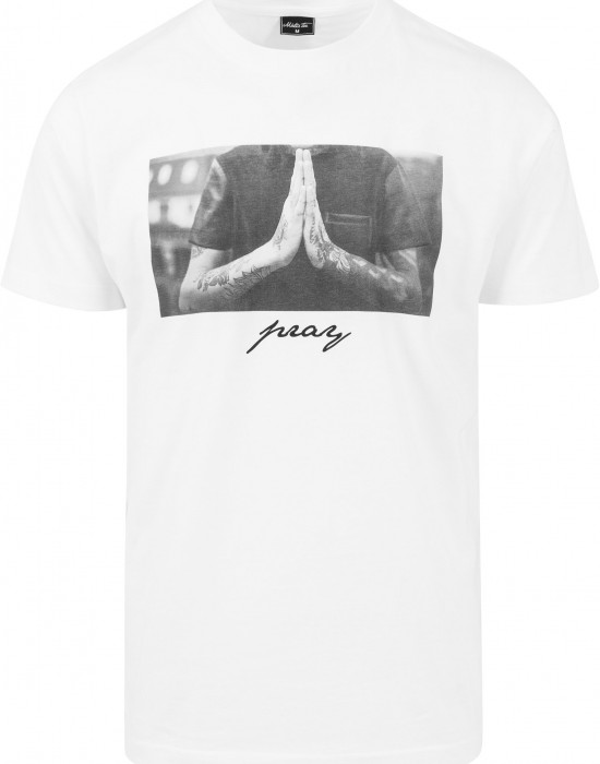 Mъжка тениска Mister Tee Pray white, Мъже - Lit.bg