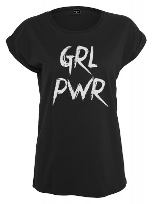 Черна дамска тениска Mister Tee GRL PWR