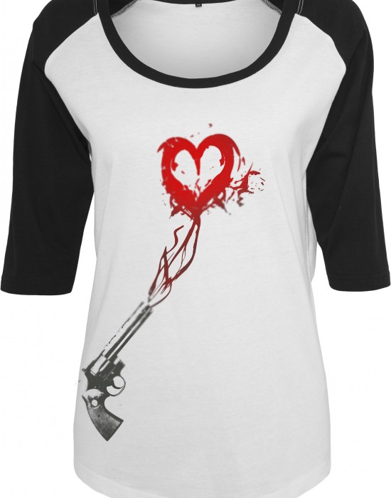Дамска тениска Mister Tee Pistol Heart в бяло и черно, Жени - Lit.bg Дамска тениска Mister Tee Pistol Heart в бяло и черно, Жени - Lit.bg