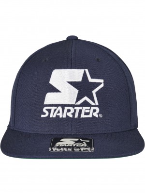 Шапка с козирка в тъмносиньо Starter Logo Snapback