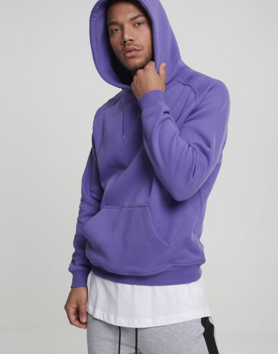 Мъжки изчистен виолетов суичър Urban Classics ultraviolet TB014, Мъже - Lit.bg