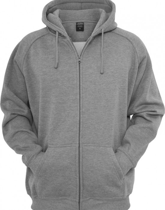 Мъжки изчистен суичър с цип Urban Classics gray TB014C, Мъже - Lit.bg Мъжки изчистен суичър с цип Urban Classics gray TB014C, Мъже - Lit.bg