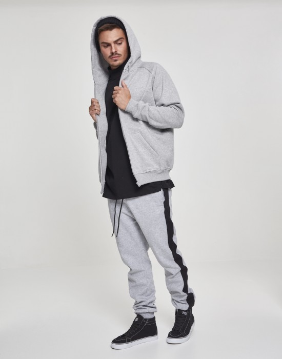 Мъжки изчистен суичър с цип Urban Classics gray TB014C, Мъже - Lit.bg