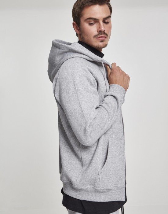 Мъжки изчистен суичър с цип Urban Classics gray TB014C, Мъже - Lit.bg