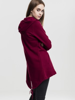 Дамски суичър в цвят бургунди Urban Classics Ladies Sweat Parka