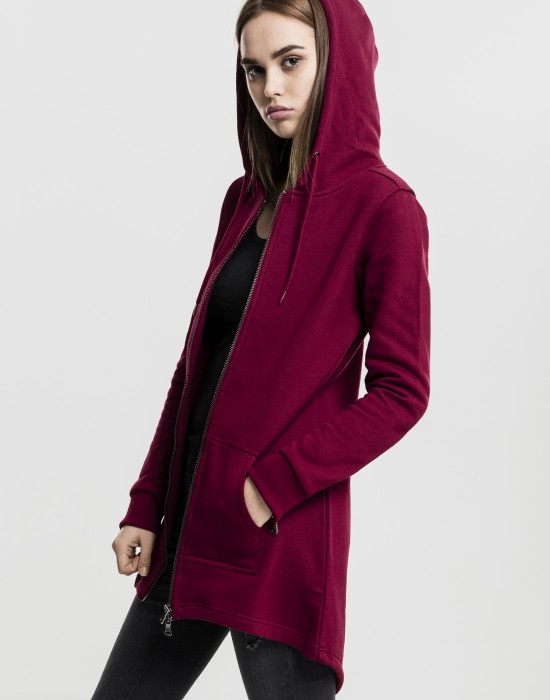 Дамски суичър в цвят бургунди Urban Classics Ladies Sweat Parka, Жени - Lit.bg