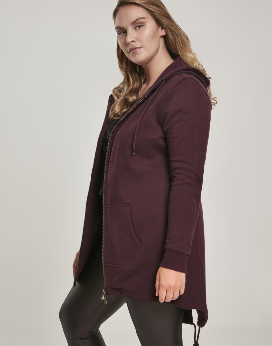 Дамски суичър в тъмночервено Urban Classics Ladies Sweat Parka, Жени - Lit.bg