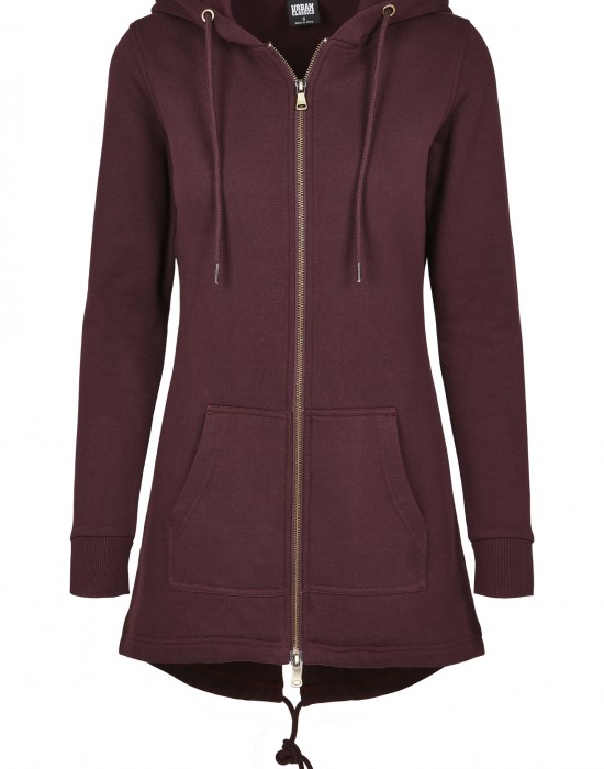 Дамски суичър в тъмночервено Urban Classics Ladies Sweat Parka, Жени - Lit.bg