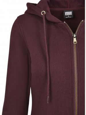Дамски суичър в тъмночервено Urban Classics Ladies Sweat Parka