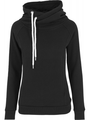 Дамски суичър в черно Urban Classics Raglan High Neck Hoody 