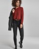 Дамски суичър в цвят бордо Urban Classics Ladies Cropped Terry Hoody, Жени - Lit.bg