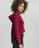Дамски суичър в цвят бордо Urban Classics Ladies Cropped Terry Hoody, Жени - Lit.bg