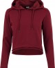 Дамски суичър в цвят бордо Urban Classics Ladies Cropped Terry Hoody, Жени - Lit.bg