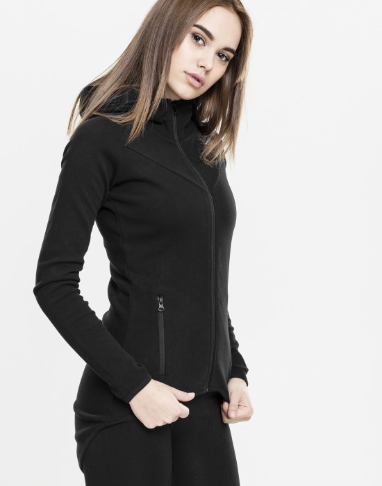 Дамски суичър в черно Urban Classics Ladies Athletic Interlock Zip Hoody, Жени - Lit.bg Дамски суичър в черно Urban Classics Ladies Athletic Interlock Zip Hoody, Жени - Lit.bg