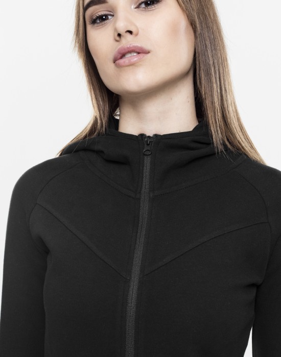 Дамски суичър в черно Urban Classics Ladies Athletic Interlock Zip Hoody, Жени - Lit.bg Дамски суичър в черно Urban Classics Ladies Athletic Interlock Zip Hoody, Жени - Lit.bg