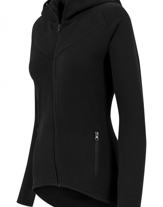 Дамски суичър в черно Urban Classics Ladies Athletic Interlock Zip Hoody, Жени - Lit.bg Дамски суичър в черно Urban Classics Ladies Athletic Interlock Zip Hoody, Жени - Lit.bg