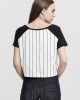 Къса дамска бейзболна тениска Urban Classics в бяло wht/blk, Жени - Lit.bg Къса дамска бейзболна тениска Urban Classics в бяло wht/blk, Жени - Lit.bg