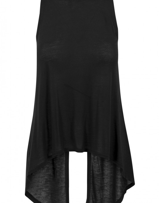 Дамски потник в черен цвят Urban Classics Ladies HiLo Viscose Top black, Жени - Lit.bg