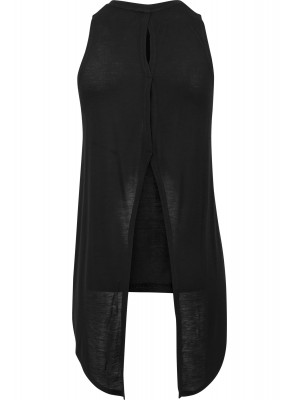 Дамски потник в черен цвят Urban Classics Ladies HiLo Viscose Top black 