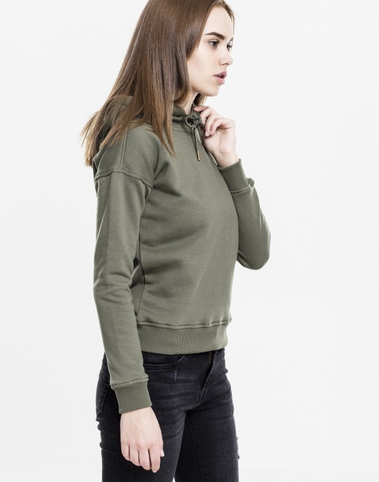 Дамски суичър в цвят маслина Urban Classics Ladies Hoody, Жени - Lit.bg Дамски суичър в цвят маслина Urban Classics Ladies Hoody, Жени - Lit.bg